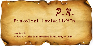 Piskolczi Maximilián névjegykártya